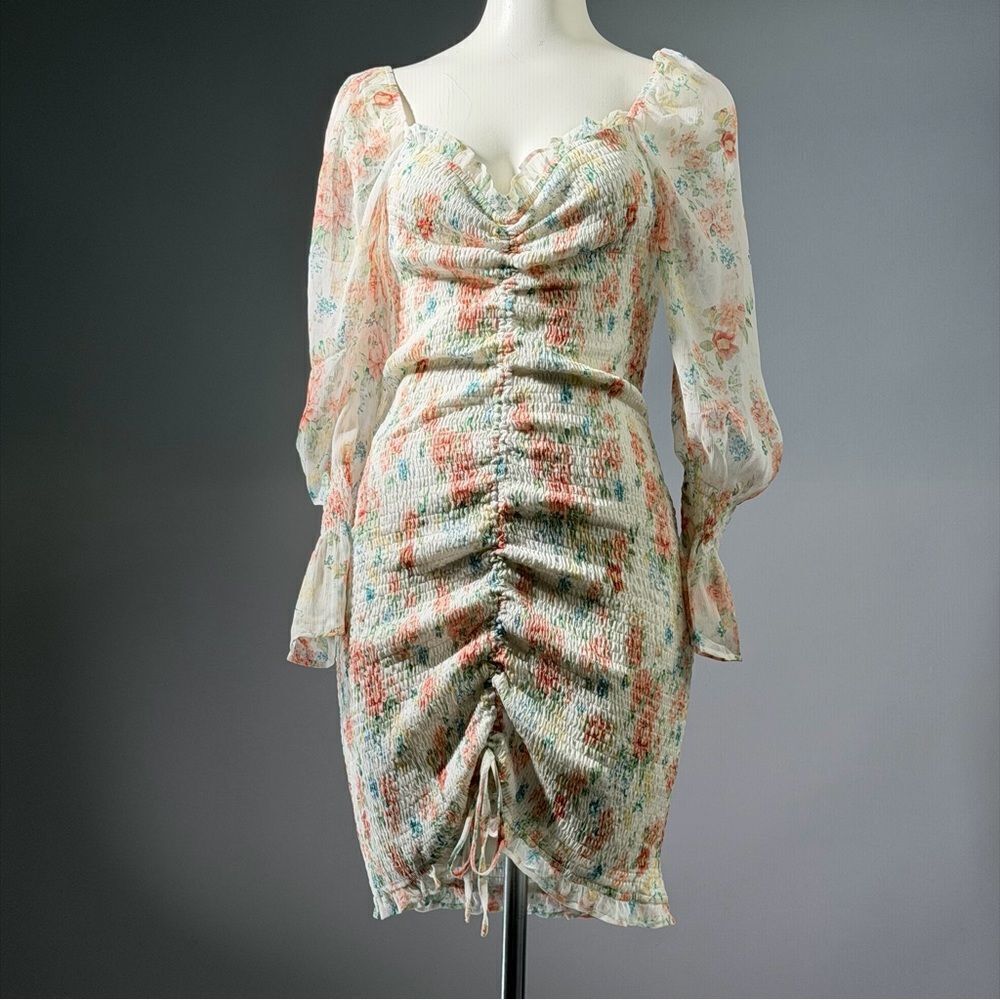 Storia Multicolor Floral Long Sleeve Dress (rack9)